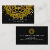 Elegant Mandala Lotus Flower Logo Yoga Instructor Visitekaartje (Voorkant / Achterkant)