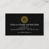 Elegant Mandala Lotus Flower Logo Yoga Instructor Visitekaartje (Achterkant)