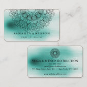 Elegant Mandala Lotus Flower Logo Yoga Instructor Visitekaartje (Voorkant / Achterkant)