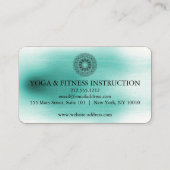 Elegant Mandala Lotus Flower Logo Yoga Instructor Visitekaartje (Achterkant)