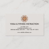 Elegant Mandala Lotus Flower Logo Yoga Instructor Visitekaartje (Achterkant)