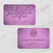 Elegant Mandala Lotus Flower Logo Yoga Instructor Visitekaartje (Voorkant / Achterkant)