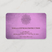 Elegant Mandala Lotus Flower Logo Yoga Instructor Visitekaartje (Achterkant)