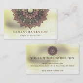 Elegant Mandala Lotus Flower Logo Yoga Instructor Visitekaartje (Voorkant / Achterkant)