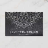 Elegant Mandala Lotus Flower Logo Yoga Instructor Visitekaartje (Voorkant)
