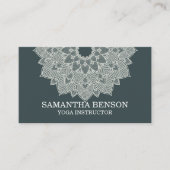 Elegant Mandala Lotus Logo Yoga Instructor Visitekaartje (Voorkant)
