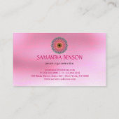 Elegant Mandala Lotus Logo Yoga Instructor Visitekaartje (Achterkant)