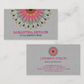 Elegant Mandala Lotus Logo Yoga Instructor Visitekaartje (Voorkant / Achterkant)