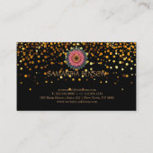 Elegant Mandala Lotus Logo Yoga Instructor Visitekaartje (Achterkant)