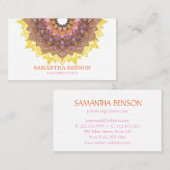 Elegant Mandala Lotus Yoga Instructor Visitekaartje (Voorkant / Achterkant)