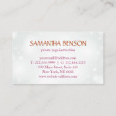 Elegant Mandala Lotus Yoga Instructor Visitekaartje (Achterkant)