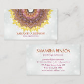 Elegant Mandala Lotus Yoga Instructor Visitekaartje (Voorkant / Achterkant)