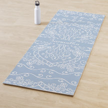 Elegant Mandala Modern Monogrammed Light Blue