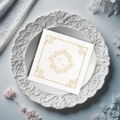 Elegant Mandala Monogram Folie Servetten