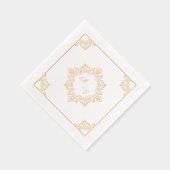 Elegant Mandala Monogram Folie Servetten (Rechts)