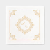Elegant Mandala Monogram Folie Servetten (Voorkant)