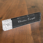 Elegant mandala-olifant naambordje (Zijkant)