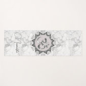 Elegant Mandala Om Namaste op Marmer Yogamat (Voorkant (horizontaal))