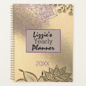 Elegant Mandala op Gold Planner (Voorkant)