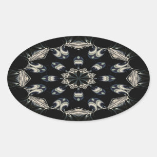 Elegant Mandala Ovale Sticker