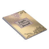 Elegant Mandala over Gold Gratitude Journal Notitieboek (Rechterzijde)