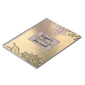 Elegant Mandala over Gold Gratitude Journal Notitieboek (Linkerzijde)