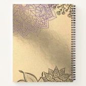 Elegant Mandala over Gold Sketch Notitieboek (Achterkant)