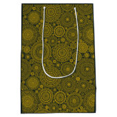 Elegant mandala patroon op maat groen goud diwali medium cadeauzakje (Achterkant)