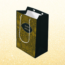 Elegant mandala patroon op maat groen goud diwali medium cadeauzakje