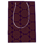 Elegant mandala patroon paarse gouden diwali medium cadeauzakje (Voorkant)