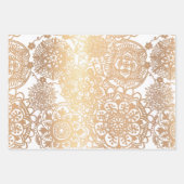 Elegant Mandala patroon rood groen goud Inpakpapier Vel (Voorkant 3)