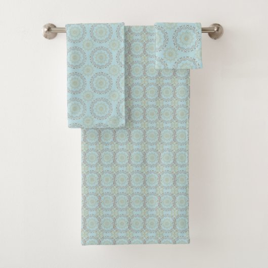 Elegant Mandala Pattern Bath Towel Set Bad Handdoek (Insitu)