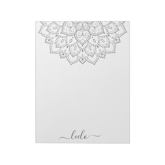 Elegant Mandala Personal Stationery Pad Notitieblok (Linkerzijde)