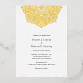 Elegant Mandala REAL GOLD FOIL bruiloft Folie Uitnodiging (Voorkant)
