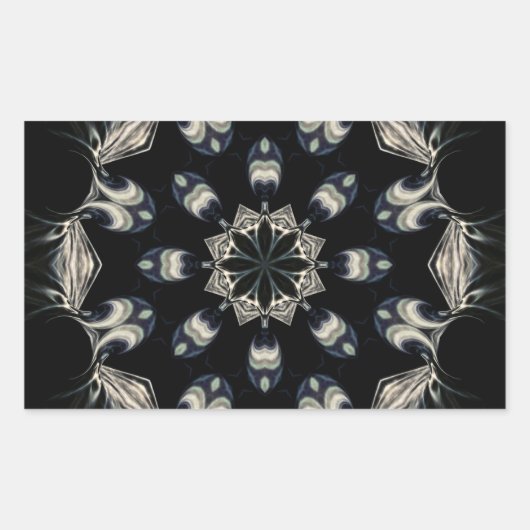 Elegant Mandala Rechthoekige Sticker (Voorkant)