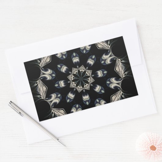 Elegant Mandala Rechthoekige Sticker (Envelop)