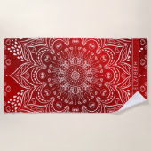Elegant Mandala Red Strandlaken (Voorkant)
