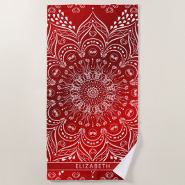 Elegant Mandala Red Strandlaken
