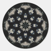 Elegant Mandala Ronde Sticker (Voorkant)