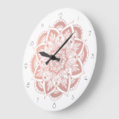 Elegant Mandala Roos Gold Flower Grote Klok (Hoek)