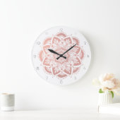 Elegant Mandala Roos Gold Flower Grote Klok (Huis)