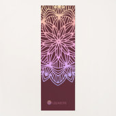 Elegant Mandala roze roze roze roestvrij gepersona Yogamat (Voorkant)