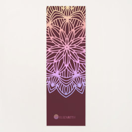 Elegant Mandala roze roze roze roestvrij gepersona Yogamat