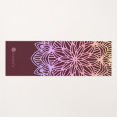 Elegant Mandala roze roze roze roestvrij gepersona Yogamat (Voorkant (horizontaal))