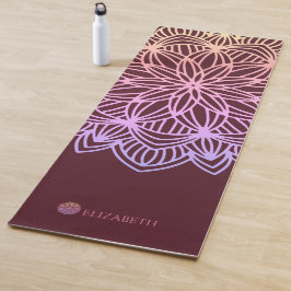 Elegant Mandala roze roze roze roestvrij gepersona Yogamat