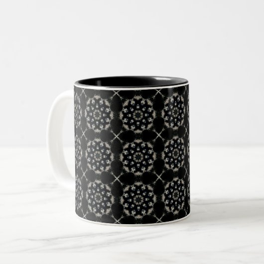 Elegant Mandala Tweekleurige Koffiemok (Voorkant links)