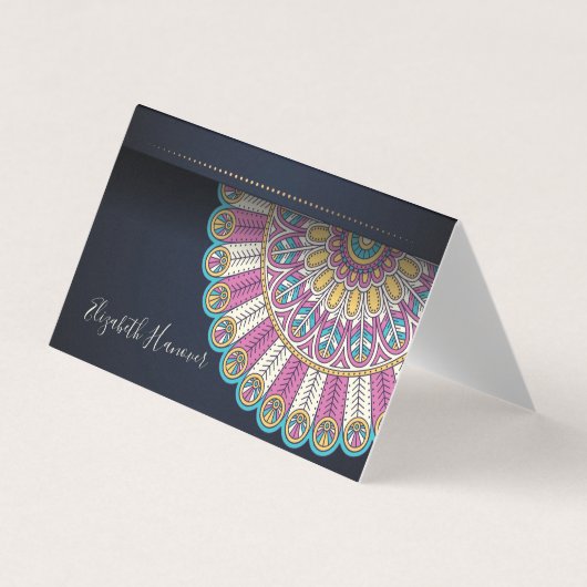 Elegant Mandala Visitekaartje (Voorkant)