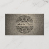 Elegant Mandala Visitekaartje met stenen textuur (Voorkant)