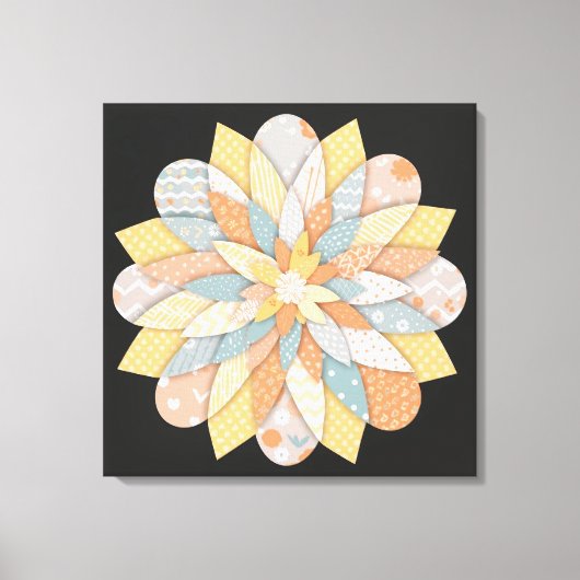 Elegant Mandala Wall Art | Sacred Geometric Boho  Canvas Afdruk (Voorkant)