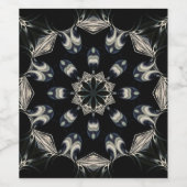 Elegant Mandala Wijn Etiket (Enkel label)